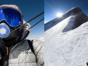 Kilian Jornet escalando el Everest por la arista oeste