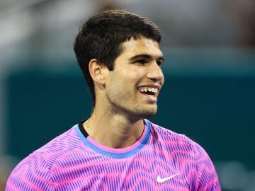 Carlos Alcaraz durante el Master de Miami 2024
