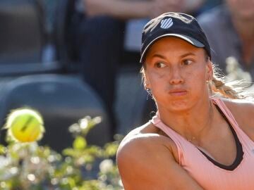 El gesto de Putintseva tras eliminar a Garbiñe Muguruza en el Masters 1000 de Roma