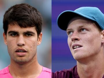 Carlos Alcaraz y Jannik Sinner en el Masters 1.000 de Miami