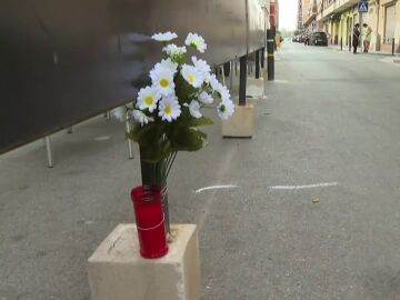 Flores en el lugar del siniestro