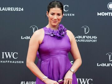 Garbiñe Muguruza en la alfombra roja de los Laureus
