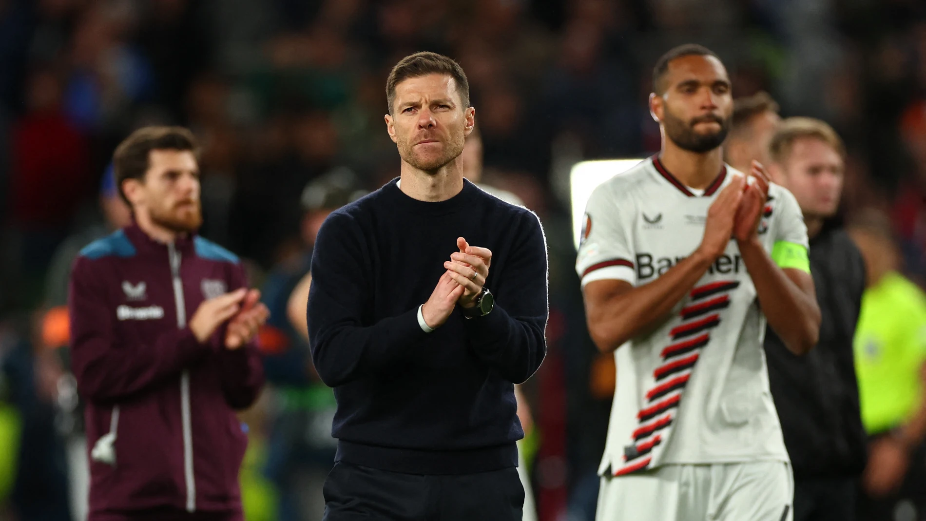 Xabi Alonso, tras la final de la Europa League ante el Atalanta Xabi Alonso, tras la final de la Europa League ante el Atalanta