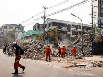 Imagen de Birmania tras el terremoto
