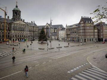Vista general de la Plaza Dam de Ámsterdam